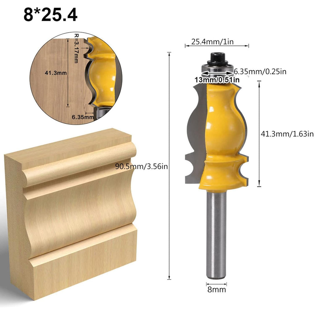 5 Stücke Verleimfräser, 8mm Schaft Oberfräser Lock Miter Router Bit Handlauf Fräser Trimmen