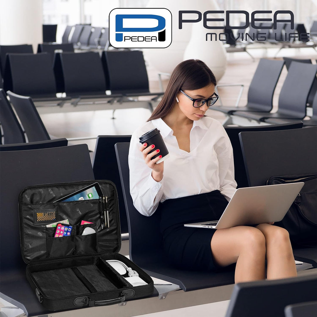 PEDEA Laptoptasche Trendline Umhängetasche Messenger Bag für 13,3 Zoll (33,8 cm) inkl. schnurloser M