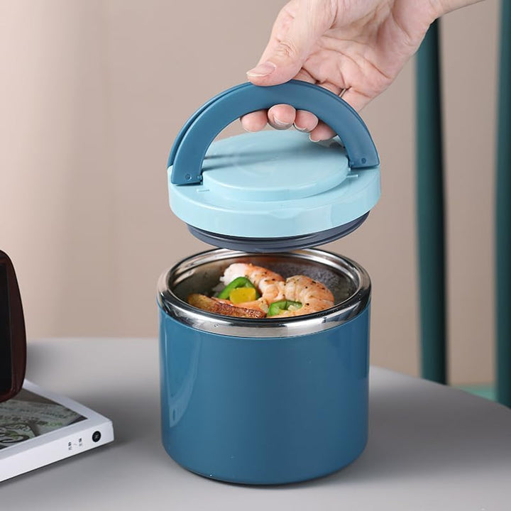 Zimoer 630ML Isolierte Edelstahl-Lunchbox – Grosse Bento-Box mit Thermotasche, Auslaufsicherer Speis