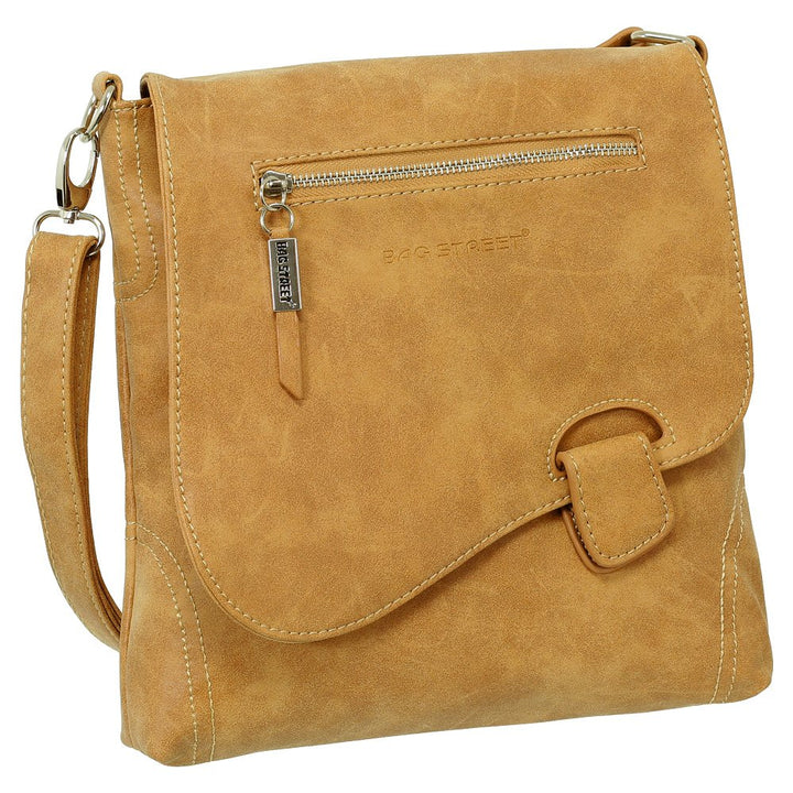 Ledershop24 Geschenkset - Handtasche Schultertasche Umhängetasche Wildleder-Imitat Used Look mit Rie