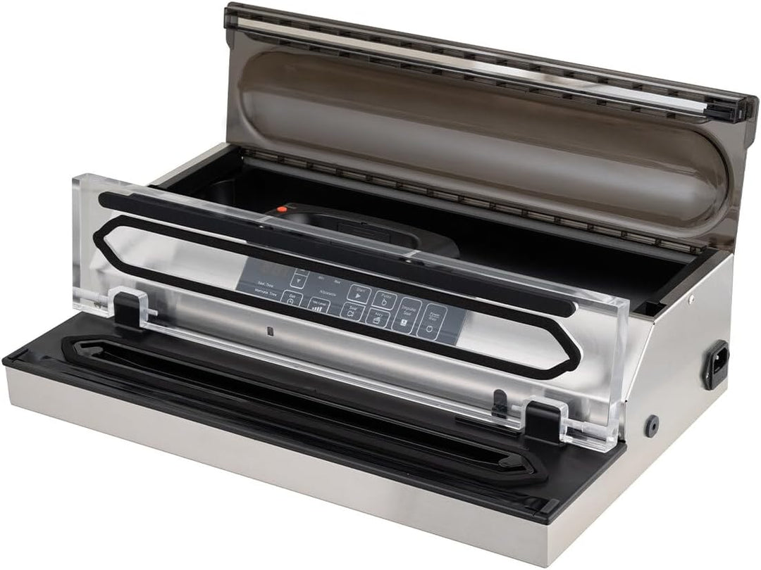 Beutel-Vakuumiergerät BVM016DP – Profi Vakuumierer 16 l/min mit 400 mm Schweissnaht aus Edelstahl –