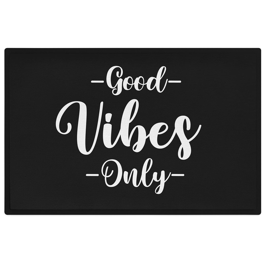 Trendation - Fussmatte Spruch Good Vibes Only Lustige Fussmatte 60x40 cm Aussen und Innenbereich Wet