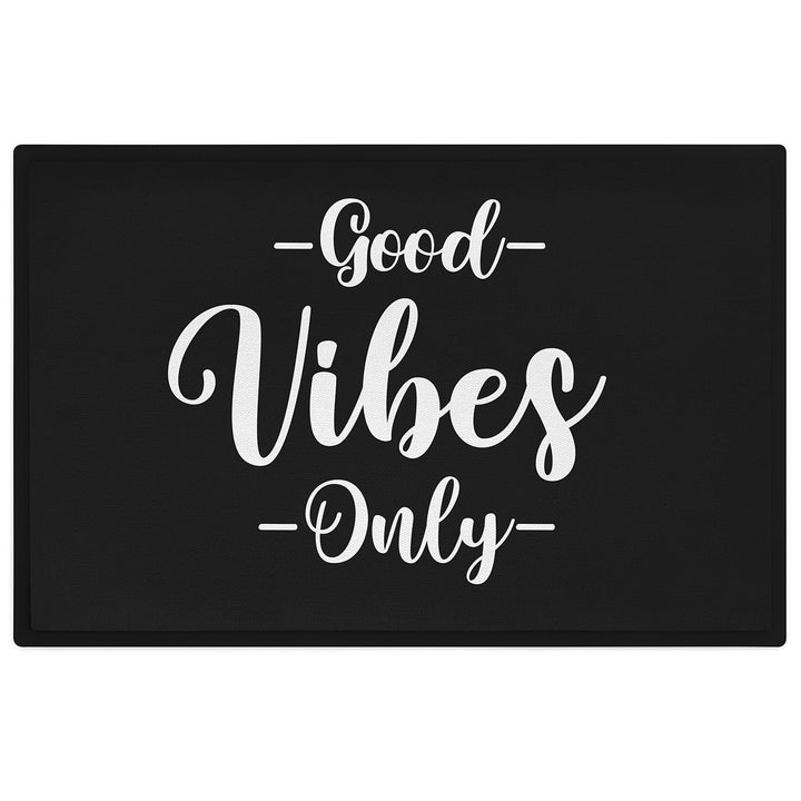 Trendation - Fussmatte Spruch Good Vibes Only Lustige Fussmatte 60x40 cm Aussen und Innenbereich Wet