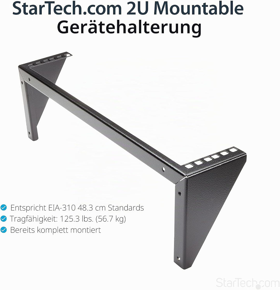 StarTech.com 2HE Vertikale Wandhalterung für Patch Panels - Stahl Rack mit Montagematerial für 19" N