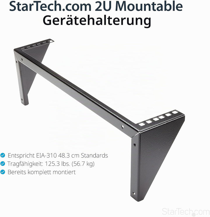 StarTech.com 2HE Vertikale Wandhalterung für Patch Panels - Stahl Rack mit Montagematerial für 19" N