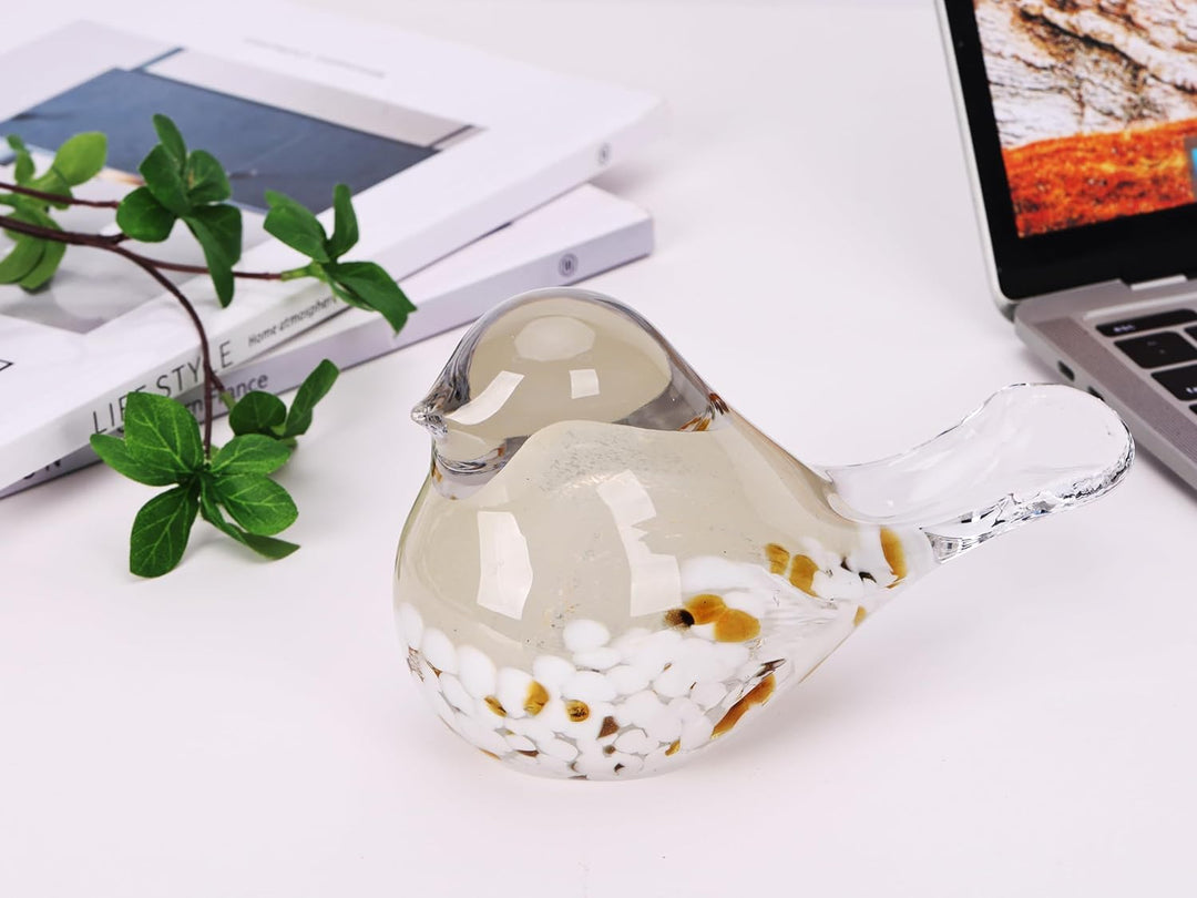 WUBIANJIE Mundgeblasene Glas-Vogelstatue, Sammlerstück, Tierkunst, Briefbeschwerer, Wohnzimmer, Schl