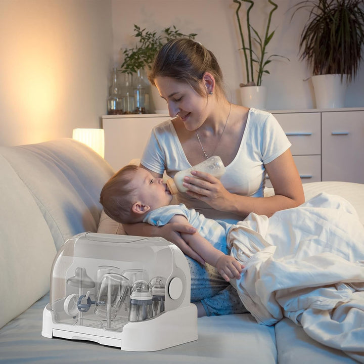 Trockenständer Babyflaschen, Grosses Fassungsvermögen Abtropfgestell Für Babyflaschen Mit Deckel Und