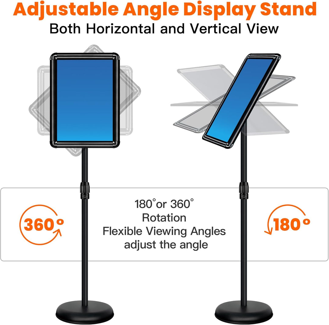 VAIIGO A4 Infoständer Höhenverstellbar Aluminium DIN A4 Plakatständer Informationsständer Präsentati