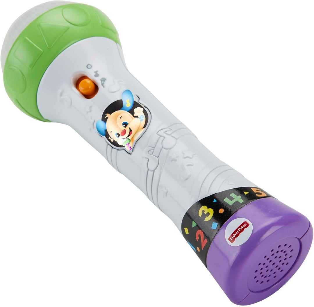 Fisher-Price Lernspass Mikrofon - musikalisches Lernspielzeug mit Aufnahme- und Abspielfunktion, Lie