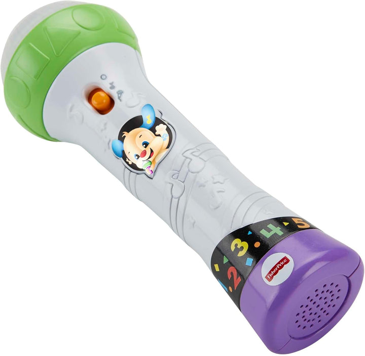 Fisher-Price Lernspass Mikrofon - musikalisches Lernspielzeug mit Aufnahme- und Abspielfunktion, Lie
