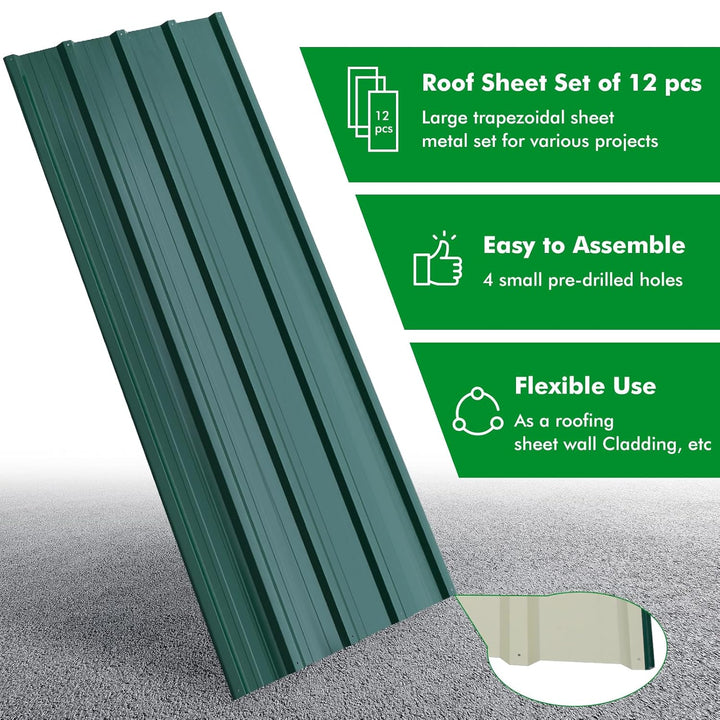 12er Trapezblech 110cm x 45cm = 6m² verzinkt Profilblech Dachblech Wellblech Dachplatten Dicke 0,2 m
