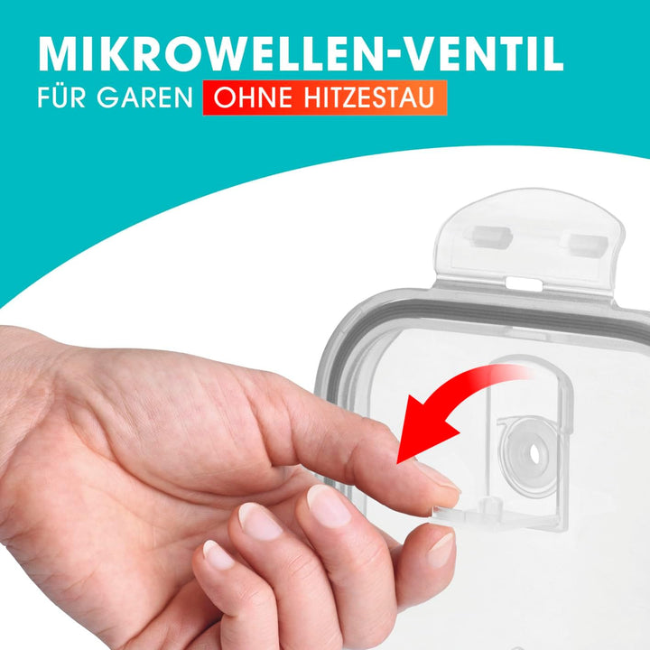 GOURMETmaxx Glas-Frischhaltedosen Klick-it 3er Set | Als Brotdose oder für Meal Prep | Spülmaschinen