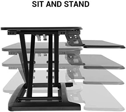 UPdesk Cross - Höhe 12-50,5 cm - Breite 41,5 x 88 cm - Schreibtisch Erhöhung - Höhenverstellbar - El