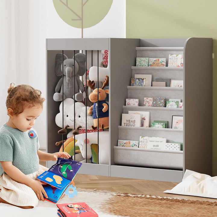 NACHES Kinder Bücherregal Spielzeugregal Kuscheltier Aufbewahrung Kinderregal Spielzeug-Organizer fü