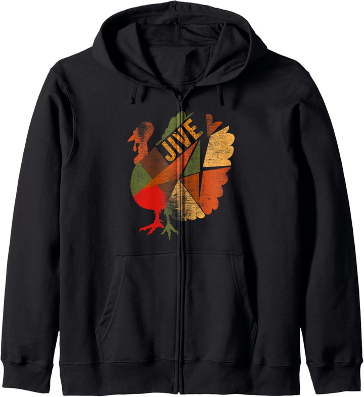 Türkei Jive Thanksgiving Türkei Patchwork Fest Dinner Kapuzenjacke