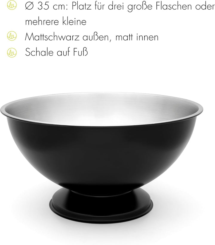 Leopold Vienna - Champagnerschale Classic II Edelstahl schwarz