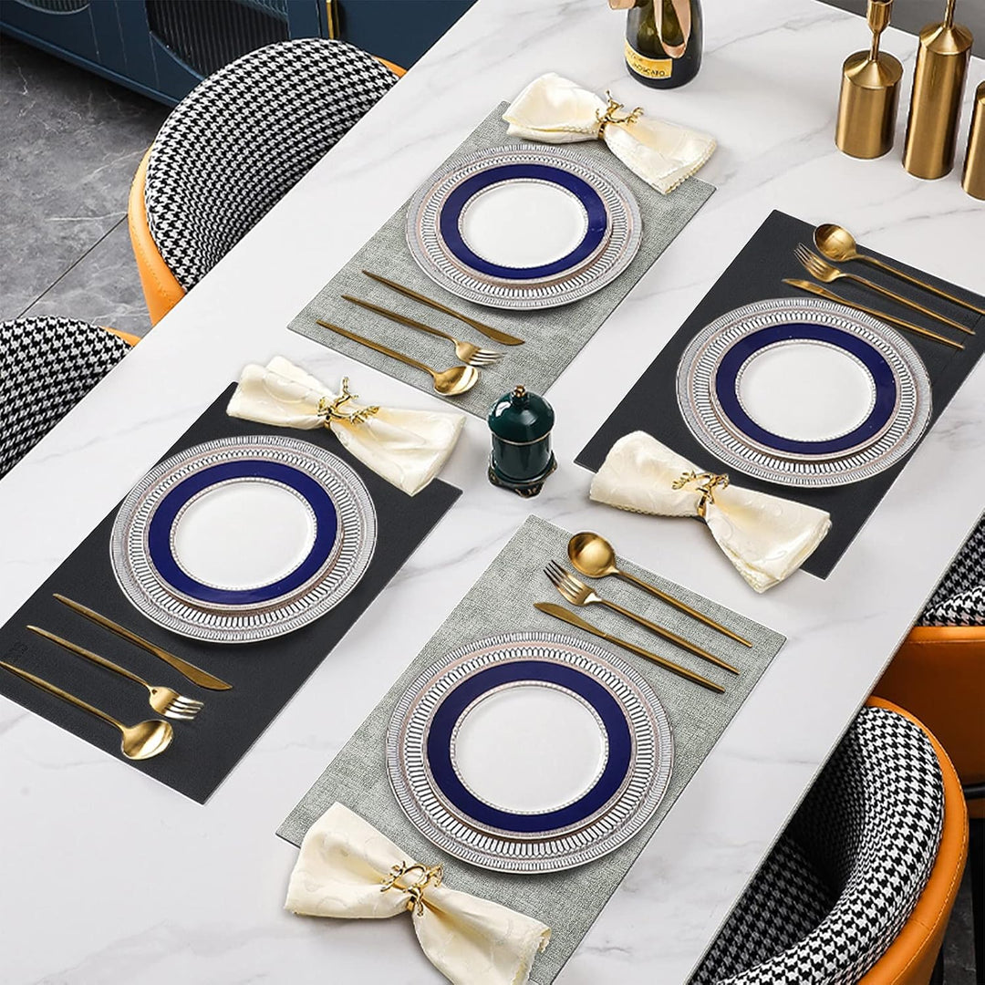 SUEH DESIGN Tischsets und Platzsets im 6er-Set in Lederoptik, Abwaschbar | Abwischbar Tischsets, Hit