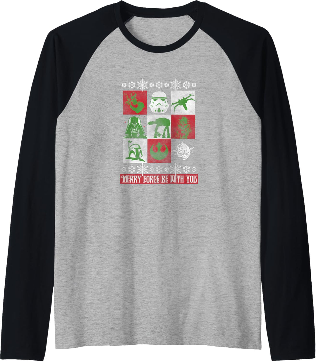 Star Wars Force Be With You Christmas Raglan