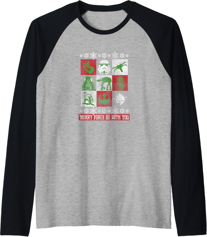 Star Wars Force Be With You Christmas Raglan