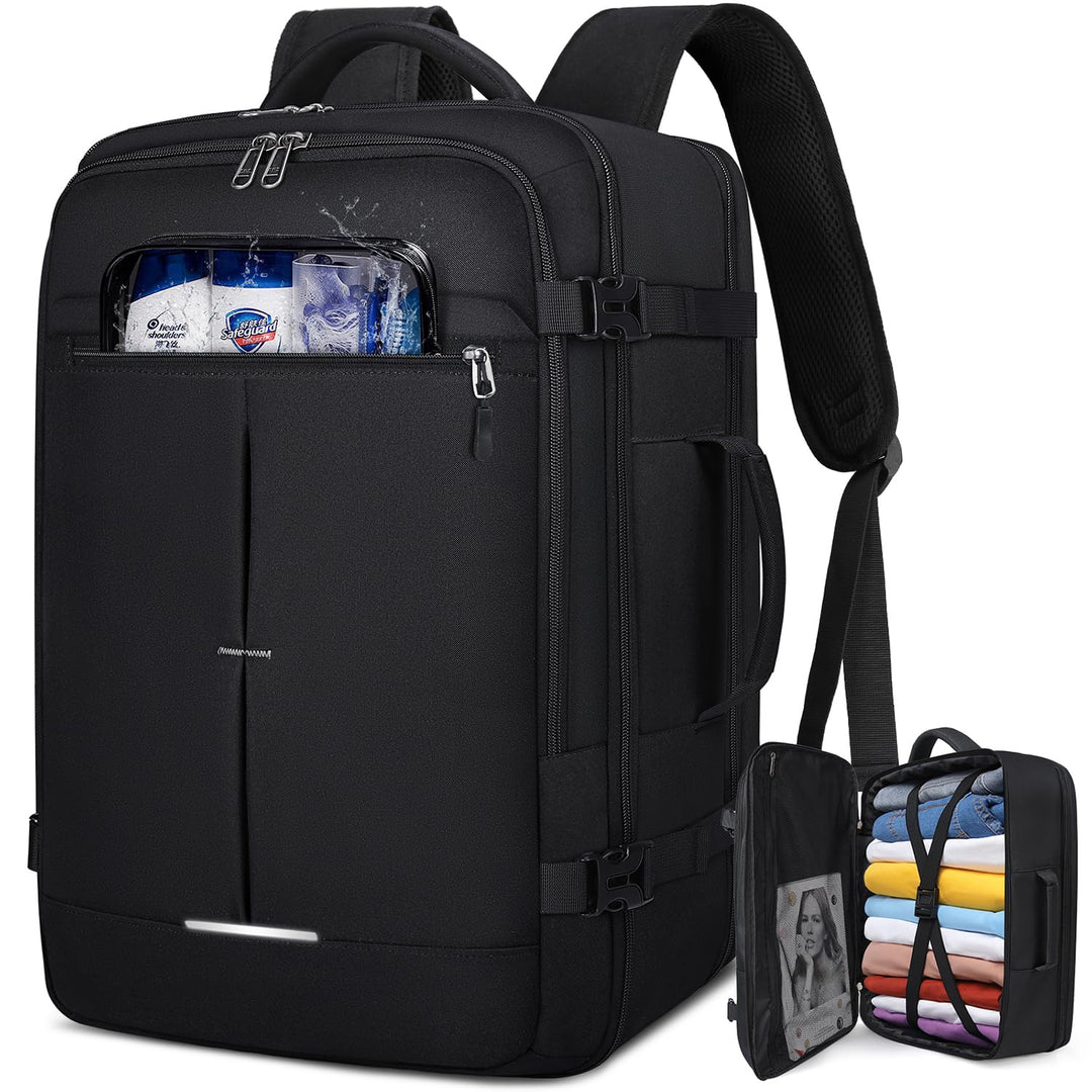 Lubardy Reiserucksack Herren Damen Handgepäck Rucksack Flugzeug Gross Laptop Rucksack 17 Zoll Wasser