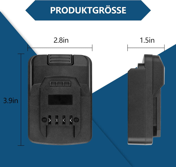 Adapter Konverter für Bosch 18V Li-Ion Akku auf Parkside 20V XTeam Li-Ion Elektrowerkzeug Akku (Kein