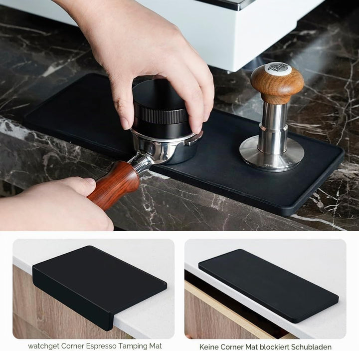 watchget Espresso-Tamping-Matte, Kaffee-Tamper-Matte, Tamp-Matte für Espresso, rutschfeste Silikon-K