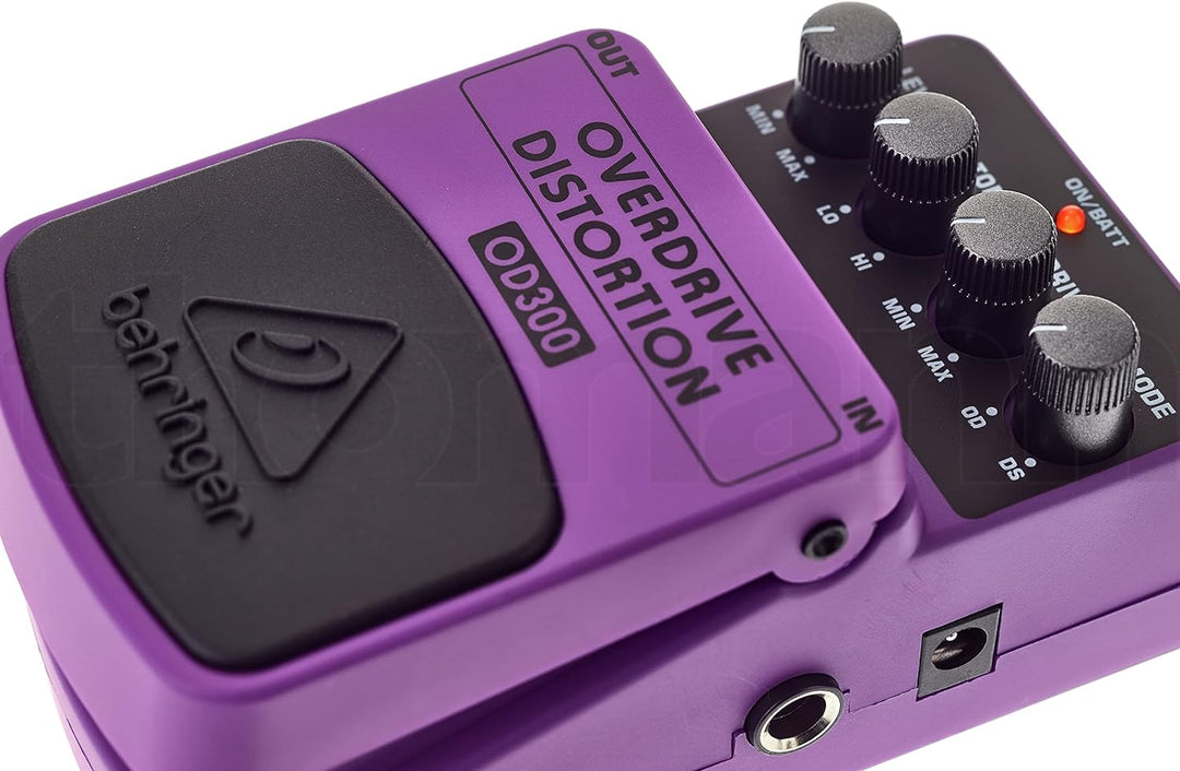 Behringer OVERDRIVE/DISTORTION OD300 2-Mode Overdrive/Distortion Effektpedal OVERDRIVE/DISTORTION OD
