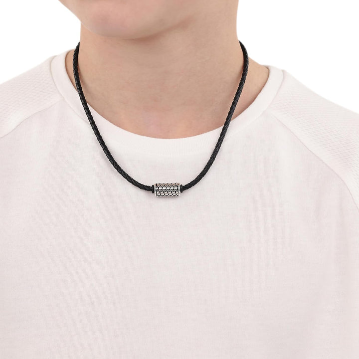 s.Oliver Kette mit Anhänger Edelstahl/Leder Jungen Kinder Halsschmuck, Motiv, Kommt in Schmuck Gesch