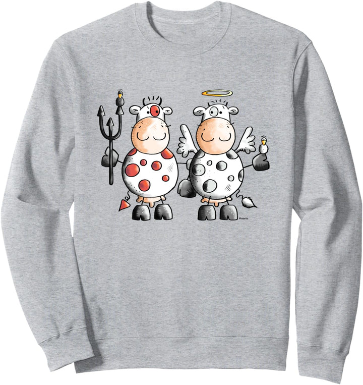 Engelchen und Teufelchen Kühe I Gegensätze Fun Sweatshirt