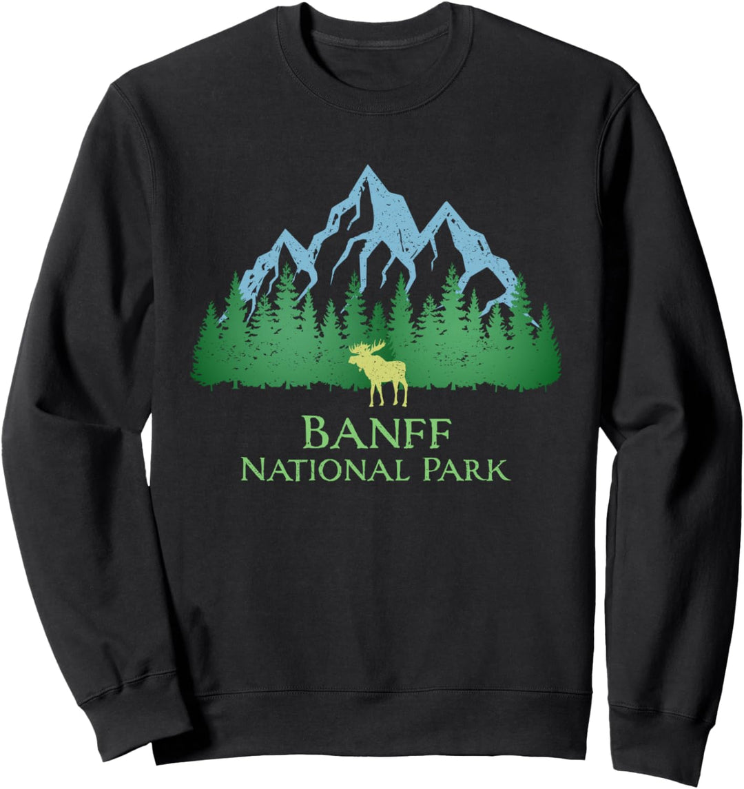 Banff National Park Alberta Canada Elchbäume Vintage Look Sweatshirt