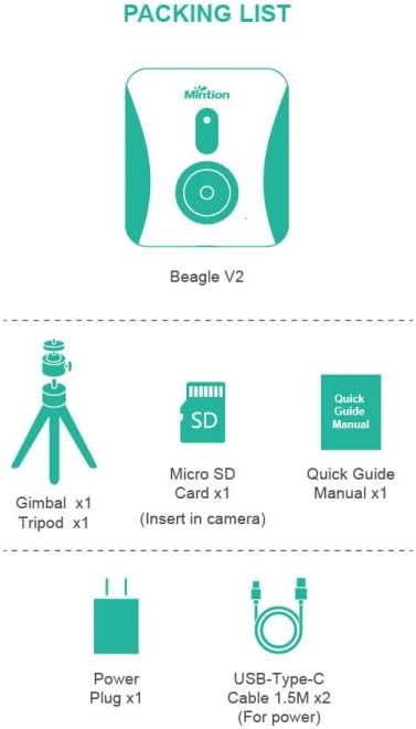 Mintion Beagle Camera V2, verbesserte 3D Drucker Kamera, WiFi Fernüberwachung und Steuerung, Plug &