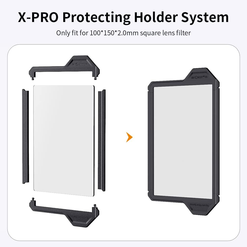 K&F Concept Nano X-PRO Filterschutzrahmen Filterzubehör für 100 * 150mm Rechteckfilter(2 Stück) 100x