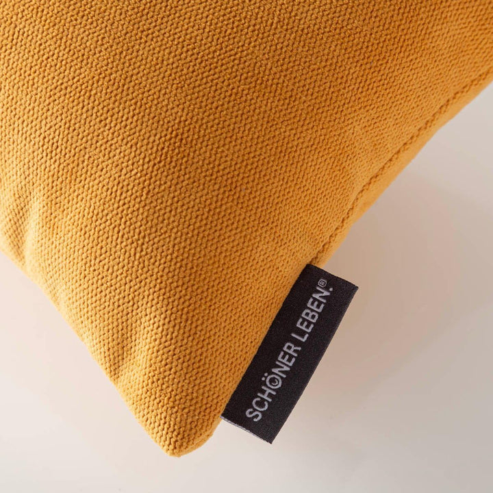 SCHÖNER LEBEN. Zugluftstopper Thermo Uni Senfgelb, Auswahl:90cm Länge 15x90cm, 15x90cm
