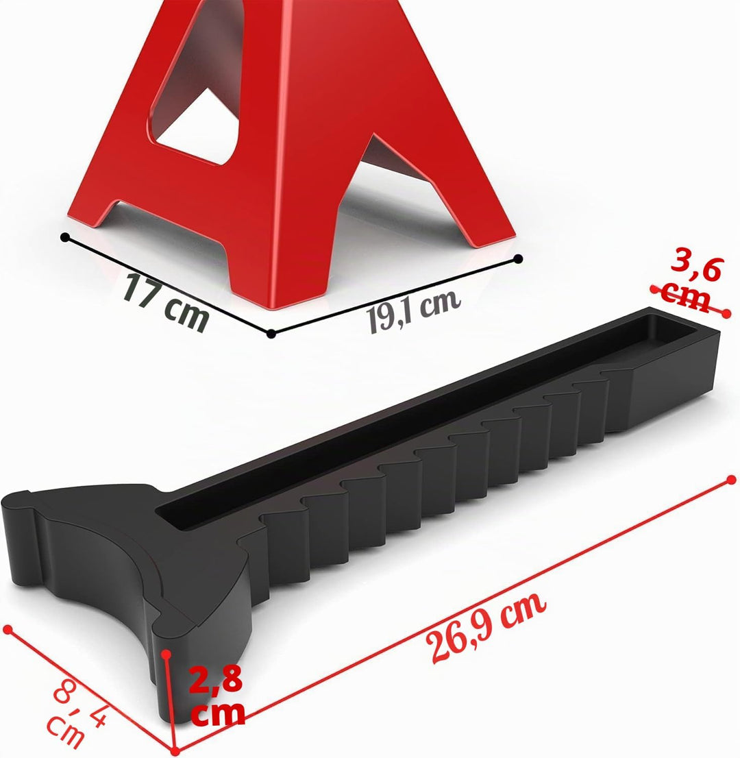 Big Red T43002A Torin Stahl Wagenheberständer: Doppelverriegelung, 3 Tonnen (2,7 kg) Kapazität, rot,