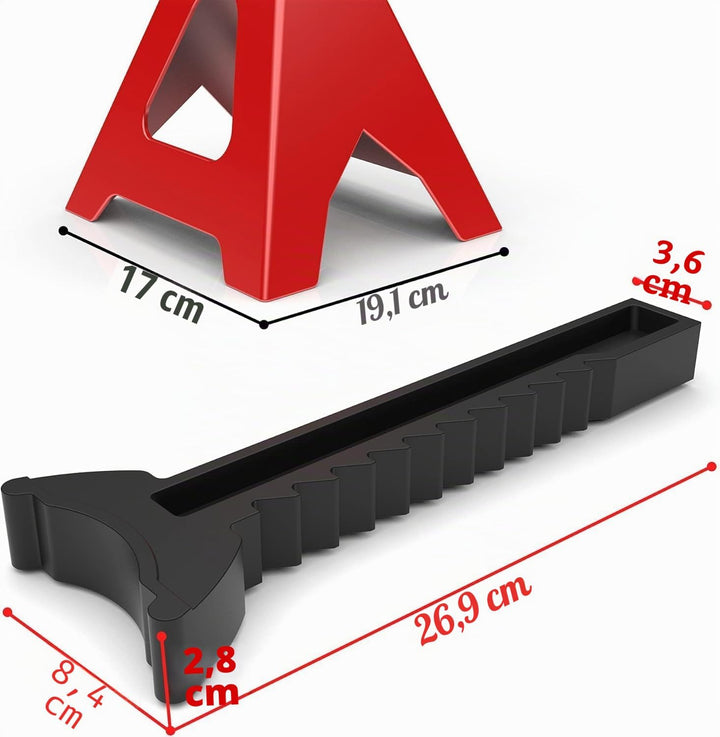 Big Red T43002A Torin Stahl Wagenheberständer: Doppelverriegelung, 3 Tonnen (2,7 kg) Kapazität, rot,