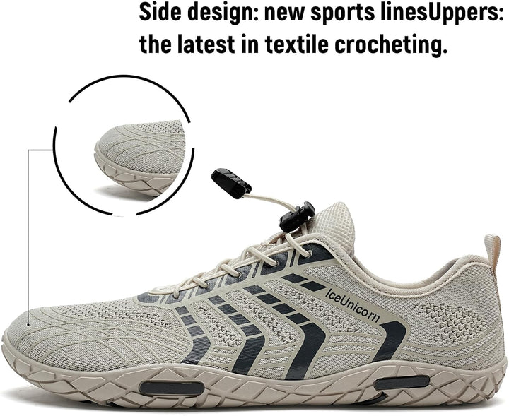 IceUnicorn Barfuss Schuhe Damen Fitnessschuhe Wasserschuhe Herren Strandschuhe Leichte Atmungsaktiv