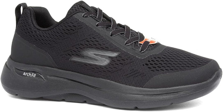 Skechers Herren Go Walk Arch Fit Idyllic Sneaker 39.5 EU Black Textile Synthetic Trim, 39.5 EU Black