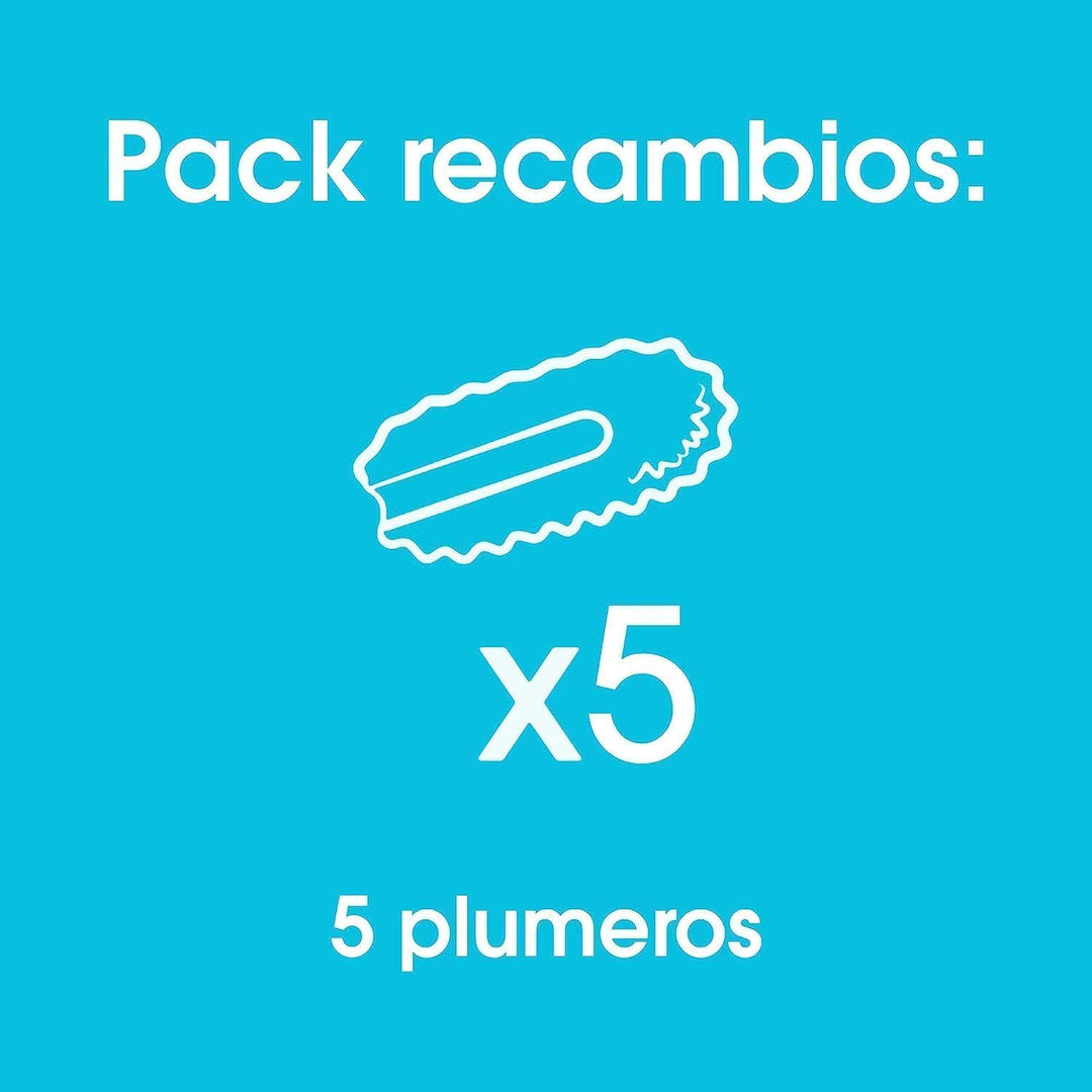 Pronto Staubwedel, 5er Pack (5 Nachfüller), Polyester, Kunststoff, Weiss 5 Pack (5 Nachfüller) Nachf