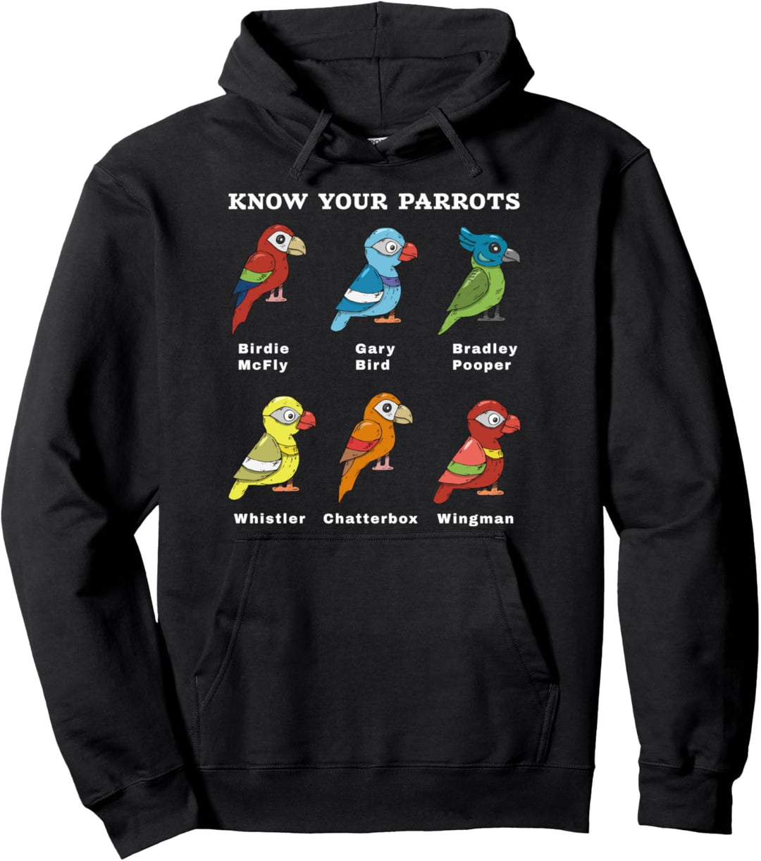 Kennen Sie Ihre Papageien Lustige Namen Sittich Funny Parrot Pullover Hoodie