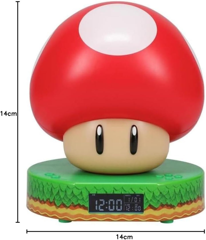 Paladone Super Mushroom Digitaler Wecker mit Power-Up-Sound, offiziell lizenzierte Nintendo-Ware Ein