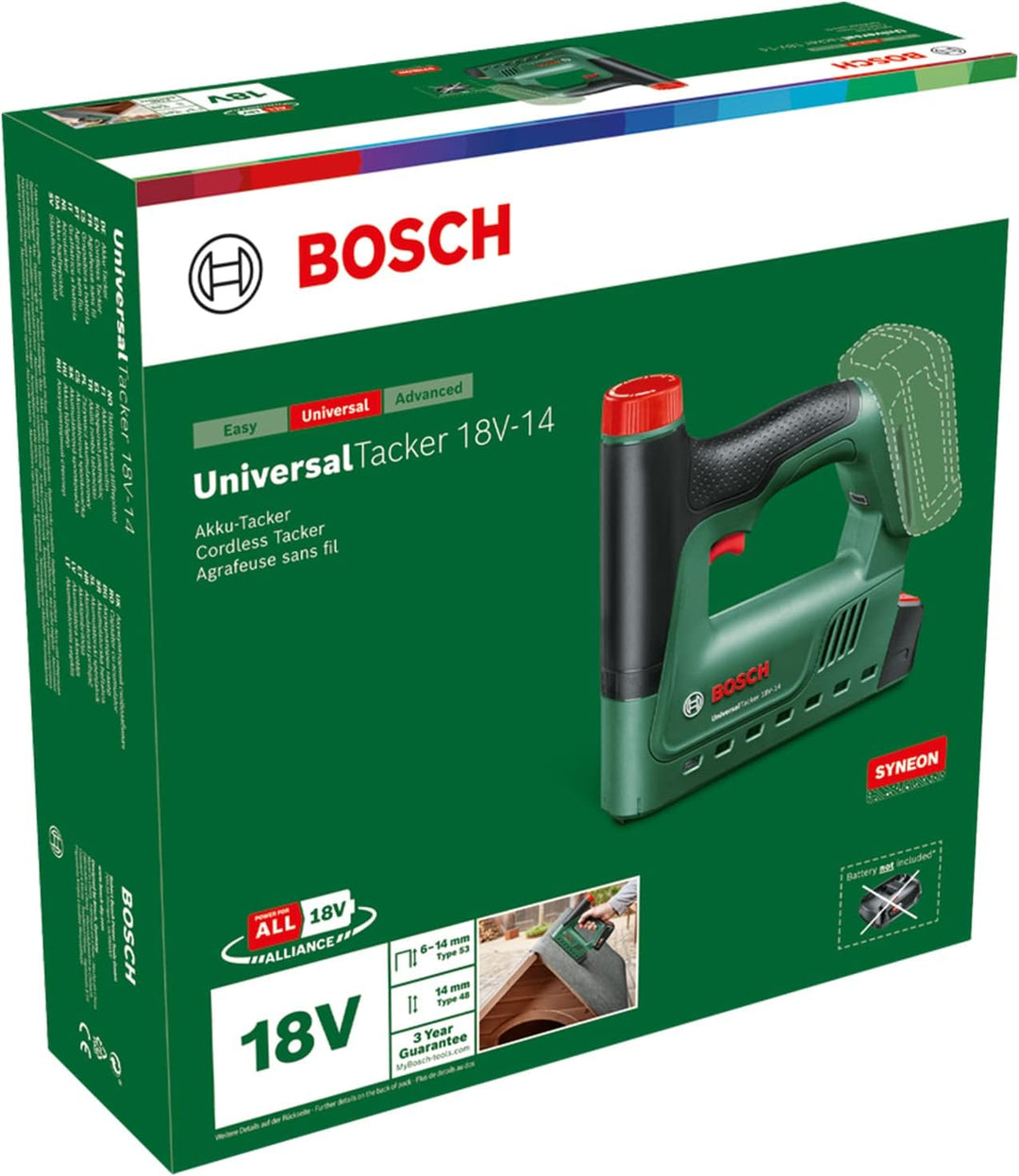 Bosch Home and Garden Bosch Akku-Tacker UniversalTacker 18V-14 (Tackern/heften in Weich-und Hartholz