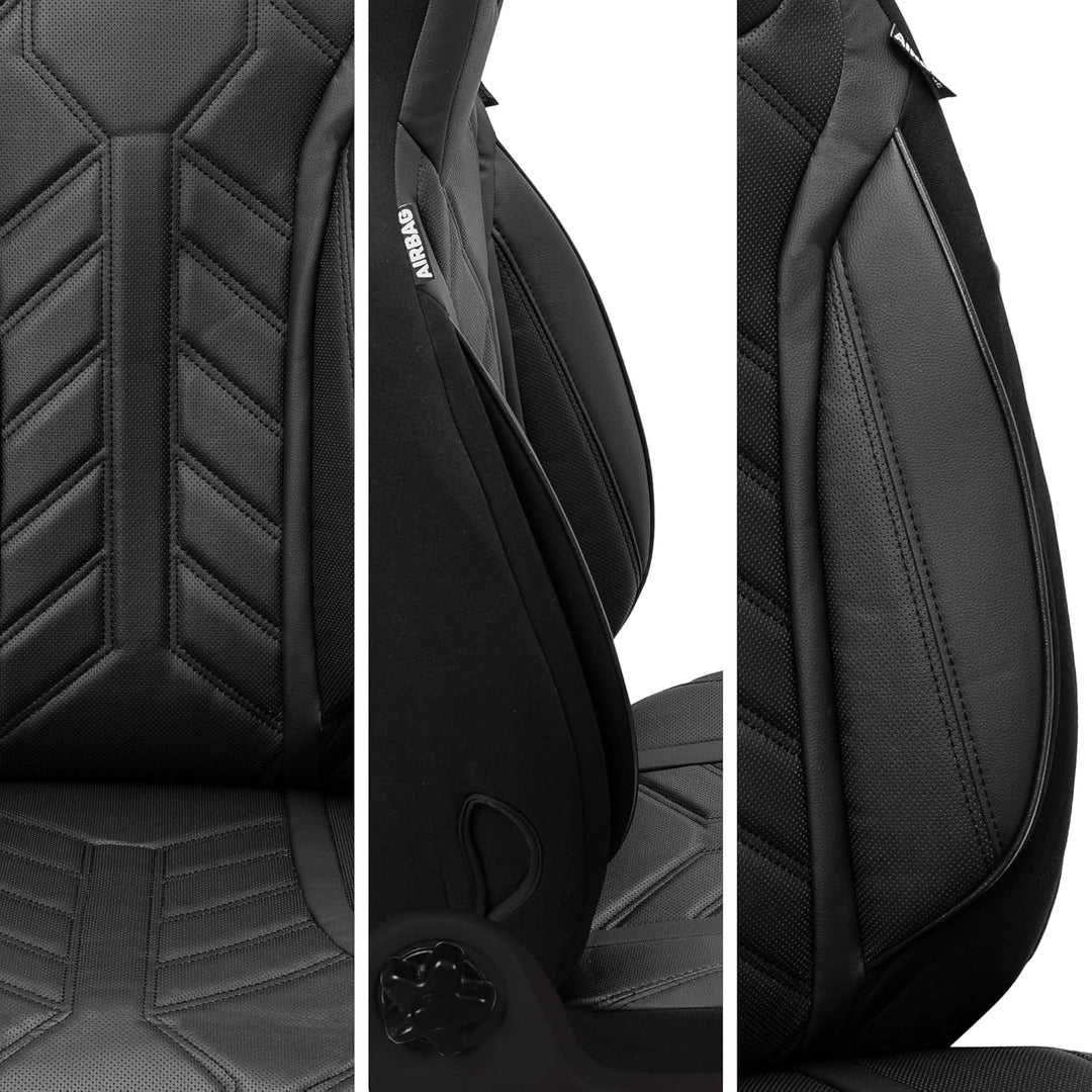 BREMER SITZBEZÜGE Mass Sitzbezüge Schonbezüge für Ford Fiesta MK 7 DPL504 DPL504 - Schwarz Fiesta MK