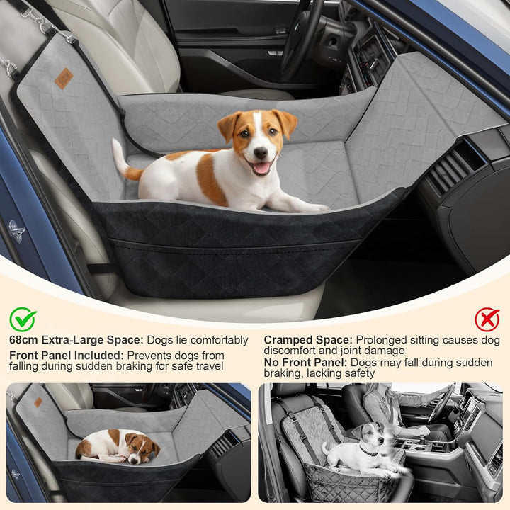 Erhöhter Hundesitz fürs Auto, Hunde Autositz für kleine & mittlere Hunde bis 16 kg, Abnehmbar & Wasc
