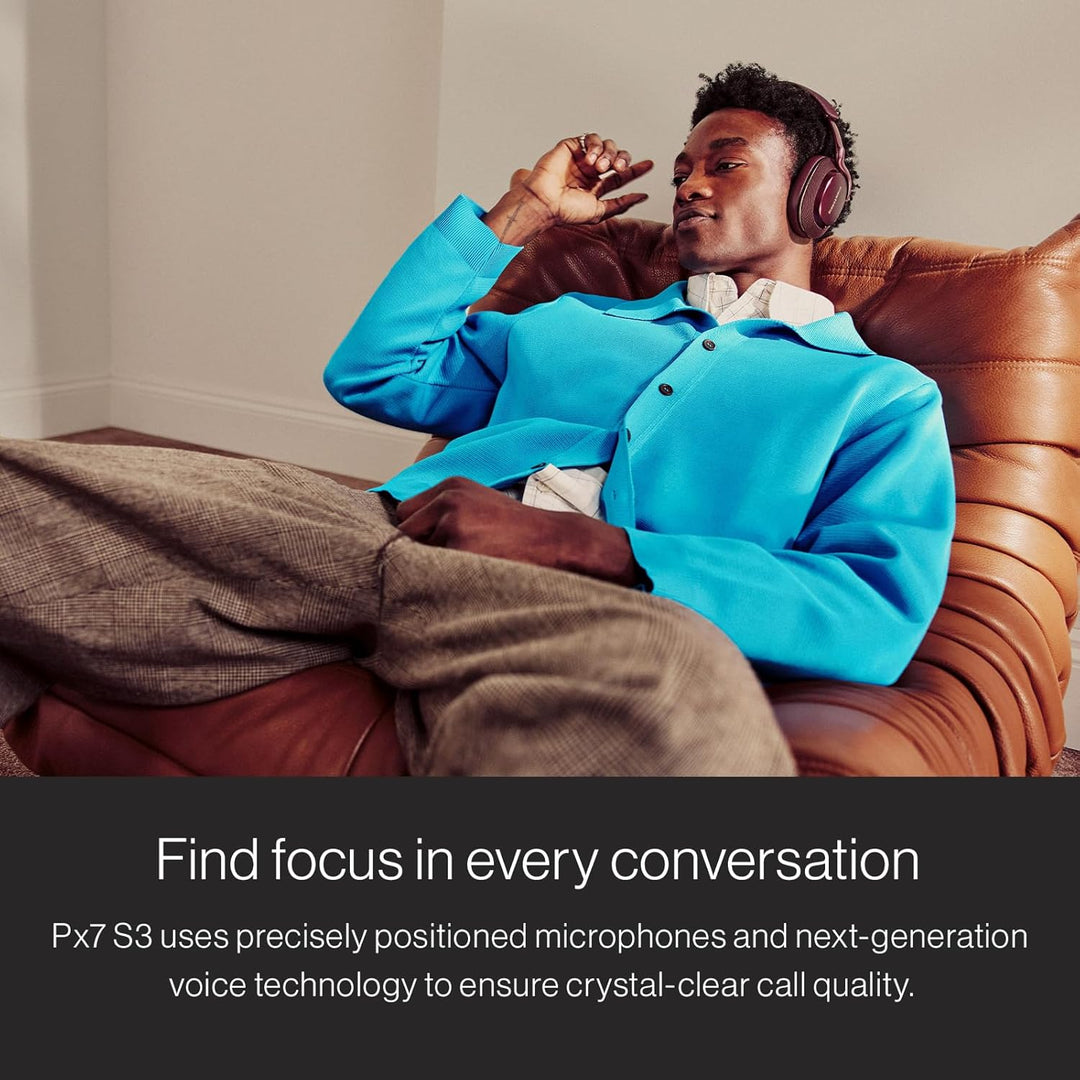 Bowers & Wilkins Px7 S3 Over-Ear-Kopfhörer mit Geräuschunterdrückung, kabellos, aptX™ Lossless, Schn