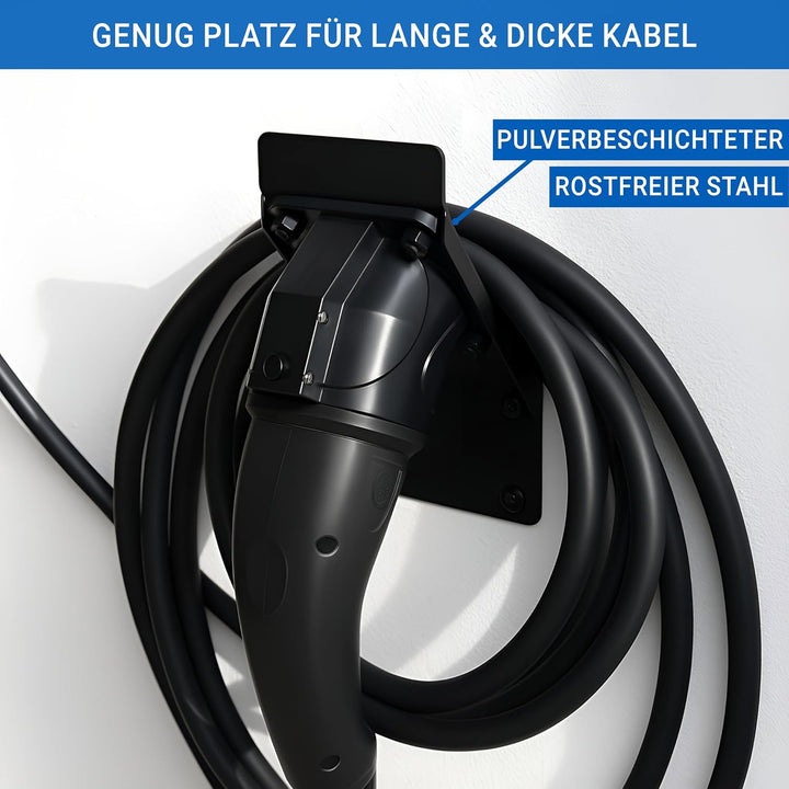 Vicera platzsparende Typ 2 Ladekabel Halterung – Widerstandfähige Kabelhalterung aus rostfreiem Stah