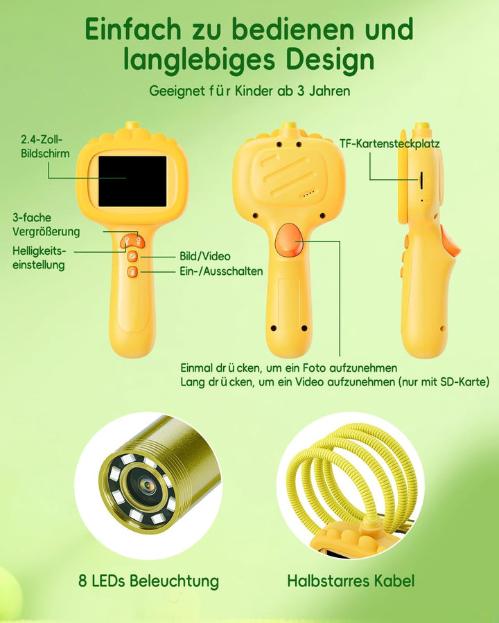Endoskopkamera für Kinder, Ashfly 1080P Kinder Kamera, STEM Spielzeug für Outdoor Garten Camping Nat