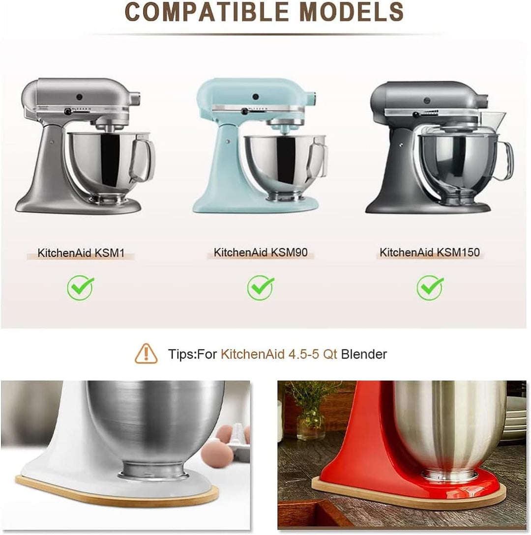 Bambus-Schiebebrett kompatibel für 4,5–5 Qt 5K45SS 5KSM175PS 5KSM125 Standmixer Küchenmaschine Schie