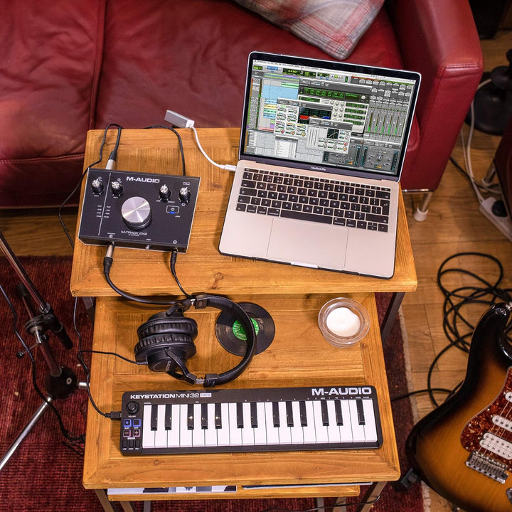 M-Audio Keystation Mini 32 MK3 - Ultra-portabler Mini USB MIDI Keyboard Controller mit MPC Beats Key