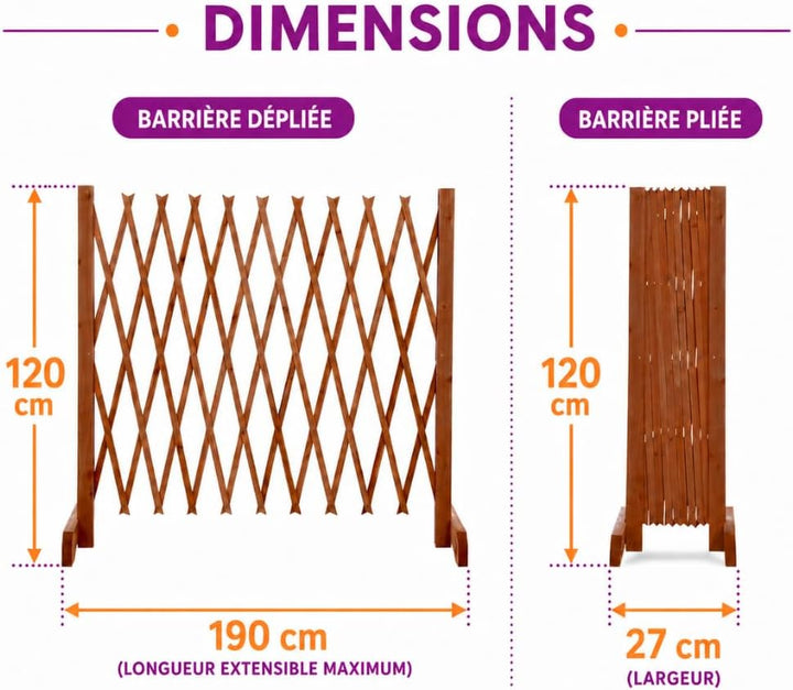 Schutz-Absperrung ausziehbar 120 cm