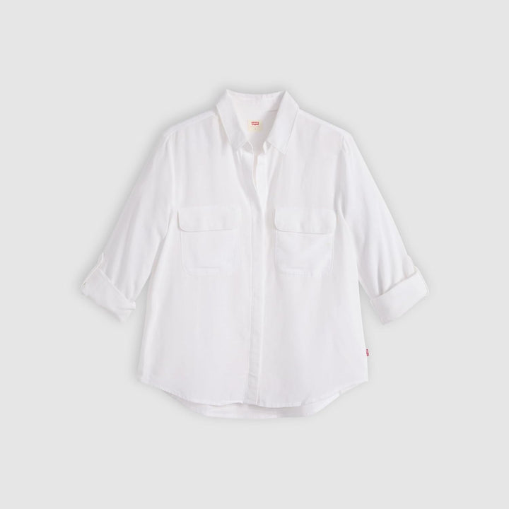 Levi's Damen Elaine Utility Shirt Hemd mit Button-Down-Kragen (1er Pack) S Bright White, S Bright Wh